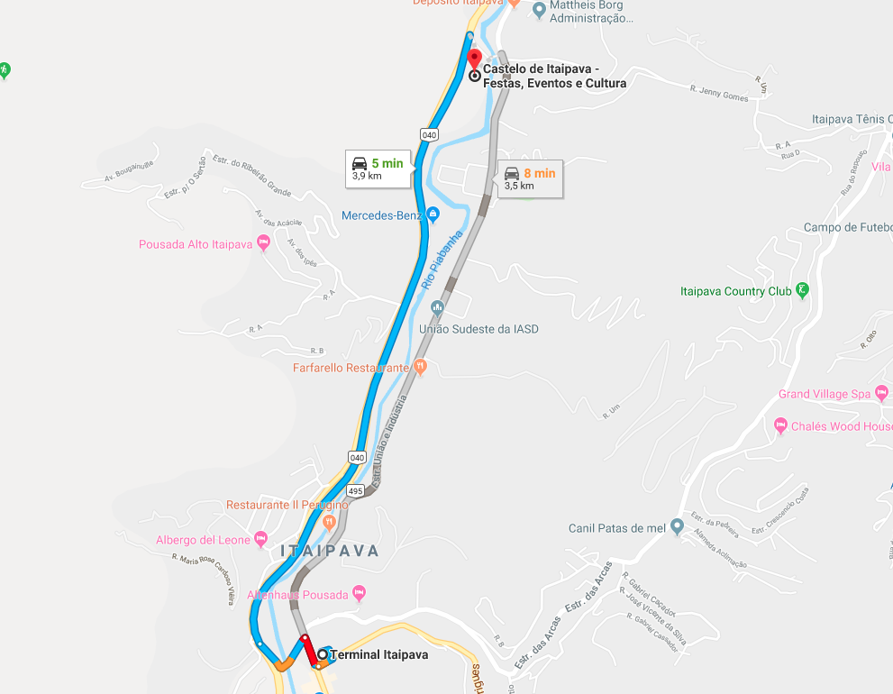 Castelo de Itaipava como chegar?