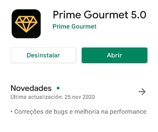 Aplicativo Prime Gourmet 5.0