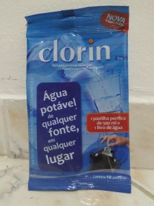 pastilha para água potável