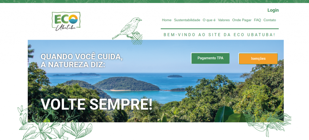Página de informações oficiais da prefeitura de Ubatuba sobre a TPA
